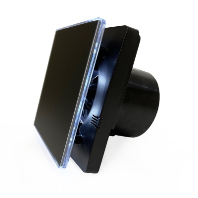 Вентилятор с обратным клапаном Seicoi SNAD04-01A Matt black glass