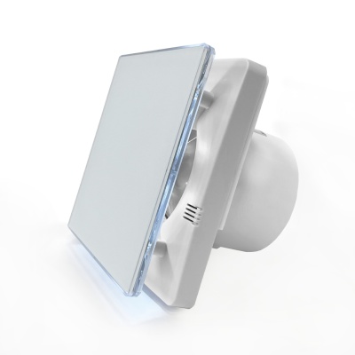 Вентилятор с обратным клапаном Seicoi SNAD04-01A Matt white glass