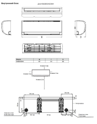 Сплит-система Kentatsu KSGB53HZAN1 / KSRB53HZAN1