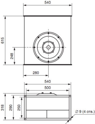 Вентилятор канальный ВКП-50-25-6D