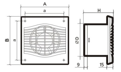 Вентилятор накладной ЭРА SLIM 6C
