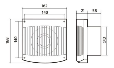 Вентилятор накладной ЭРА COMFORT 4 Вентилятор накладной ЭРА COMFORT 4