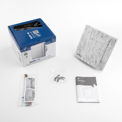 Вентилятор вытяжной 100 мм Soler Palau SILENT-100 CZ MARBLE WHITE DESIGN 4C