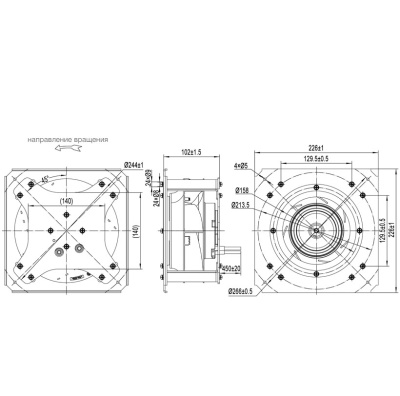 Центробежный вентилятор DunLi EC72-B190-030 063-007-C-001 Центробежный вентилятор DunLi EC72-B190-030 063-007-C-001