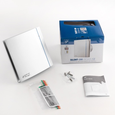 Вентилятор с обратным клапаном Soler Palau SILENT-200 CZ SILVER DESIGN 3C  