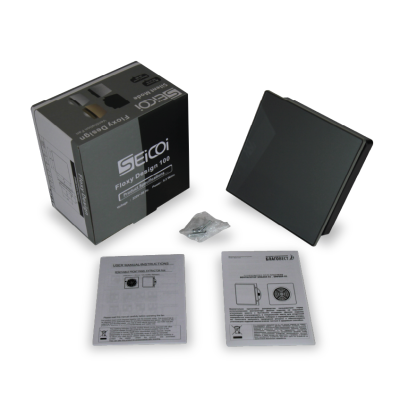 Накладной вентилятор серого цвета Seicoi Floxy Design 100 Grey Glass SMAD04-01G