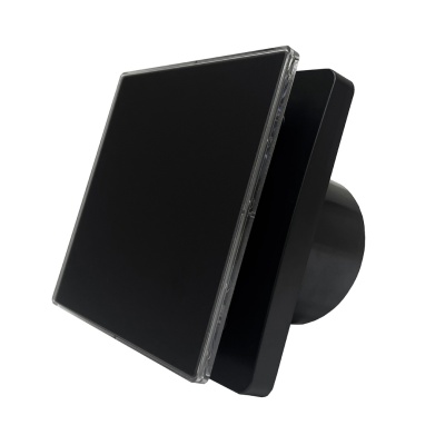 Вентилятор с обратным клапаном Seicoi SNAD04-01B Matt black glass