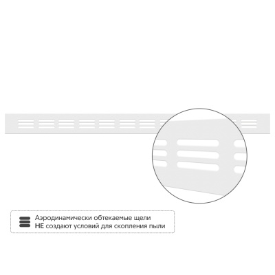 Вентиляционная решетка Благовест белая (500x40 мм) (2шт.) Вентиляционная решетка Благовест белая (500x40 мм) (2шт.)